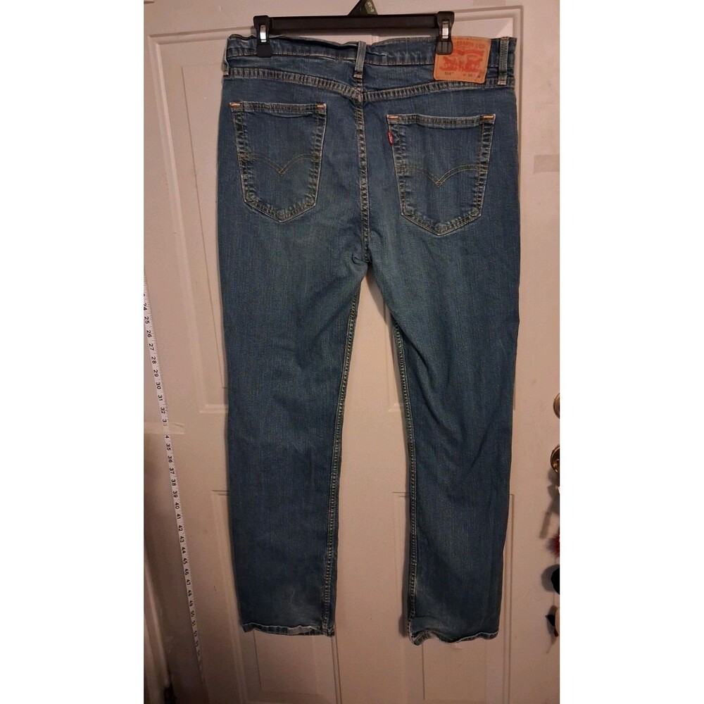 Levi's 514 Men's Tag 36/34 Fit 36x32 Blue Jeans Straight Leg Classic Fit Denim